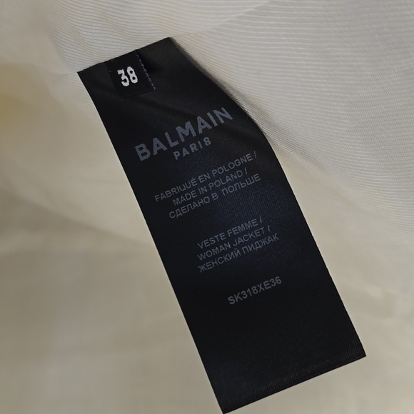 Balmain White Tweed Jacket 38/M - Picture 5 of 8